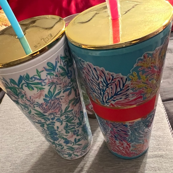 3 Lilly Pulitzer Tumblers - Picture 4 of 10
